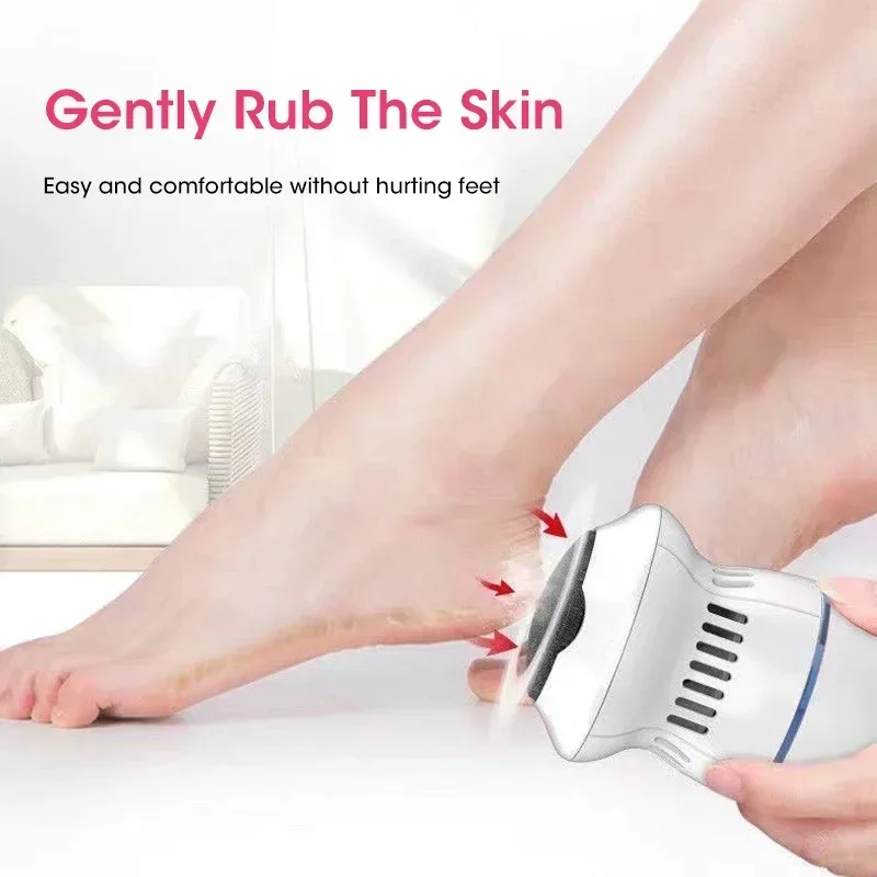 Electric Foot Grinder with Automatic Vacuum USB Rechargeable Two-speed Adjustment and 4 Grinding Heads Callus Dead Skin Removal