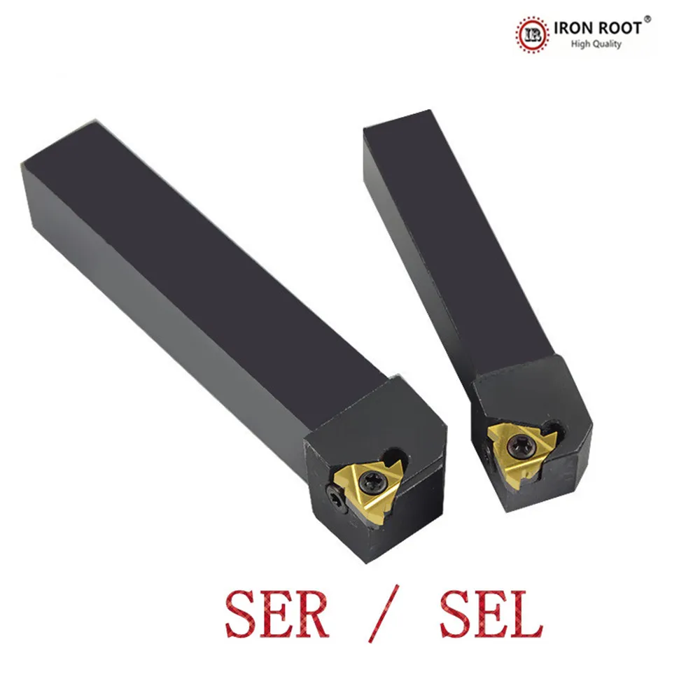 IRON ROOT SER2525M27,SER3232P27,SEL2525M27,SEL3232P27,CNC Lathe Tool Threading Holder For 11ER,11IR Carbide Insert