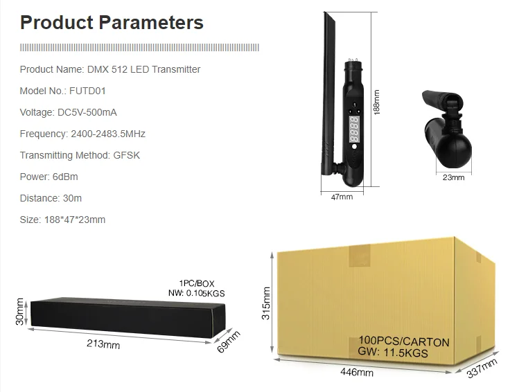 Miboxer FUTD01 DMX 512 LED ۽ű  ȭ ÷  LED  ȿ    2.4G  ű 