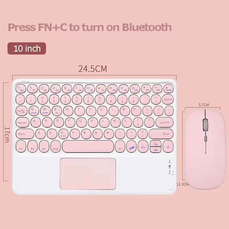 Universal Touch Keyboard for IPad Air 13 11 M3 11th 11 Inch A16 Pro Tablet Keyboard for Huawei Samsung Bluetooth