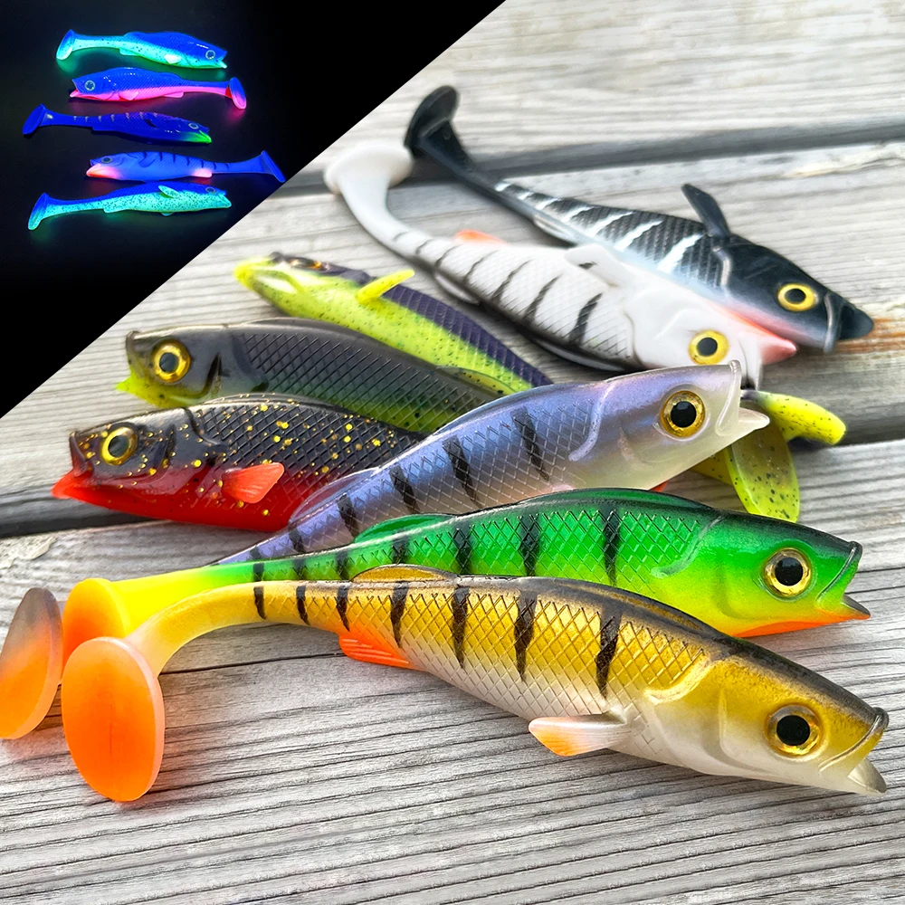Spinpoler Vigour Perch Soft Fishing Lure Shad 7cm 11cm 14cm Paddle T Tail  UV Wobblers Bass Pike Aritificial Silicone Swimbait
