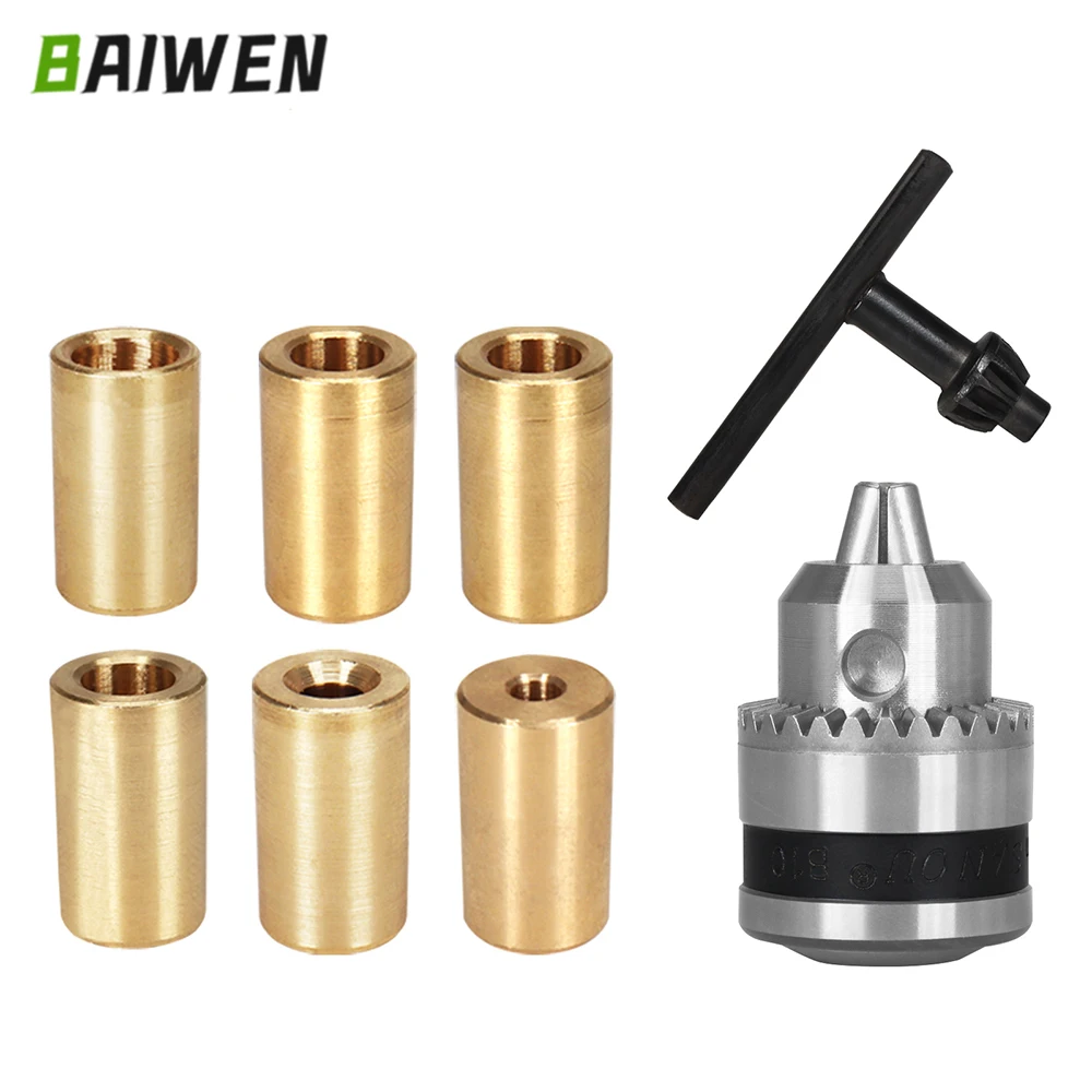 

Micro Electric Drill Motor Conversion Drill Chuck Key 0.6-6mm B10 Mounted Drill Chuck Power Tools Clamping With Wrench