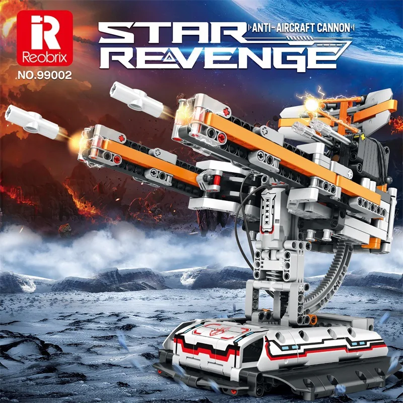 

Children's Educational Toy Building Block 99002 Space Launch Anti-aircraft Gun Flight Radio-controlled Model Children Boys And G
