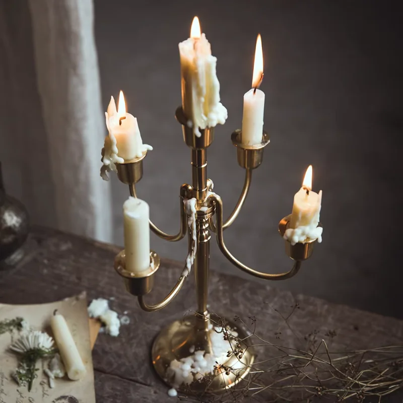 NordicStyleMetalCandleHoldersStandUniqueAestheticLivingRoom