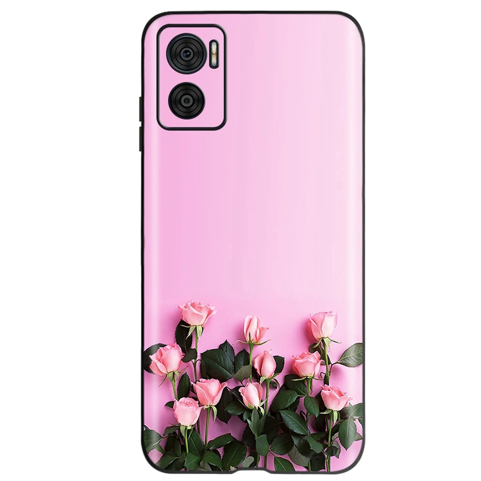 Elegant Flower Butterfly Soft Phone Case for Motorola Moto E Series