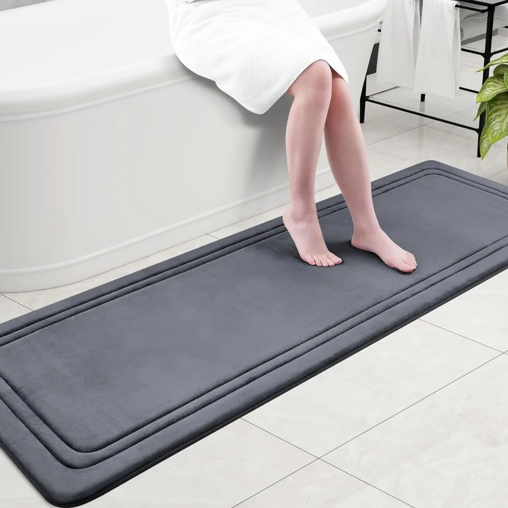 

Memory Foam Bath Mat Rug 70x24, Ultra Soft, Non-Slip and Absorbent Bathroom Rugs, Machine Wash Dry Comfortable Bath Rug