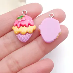 Cherry Ice Cream Charms Set - DIY Jewelry & Craft Embellishments (24478 - 5pcs)
