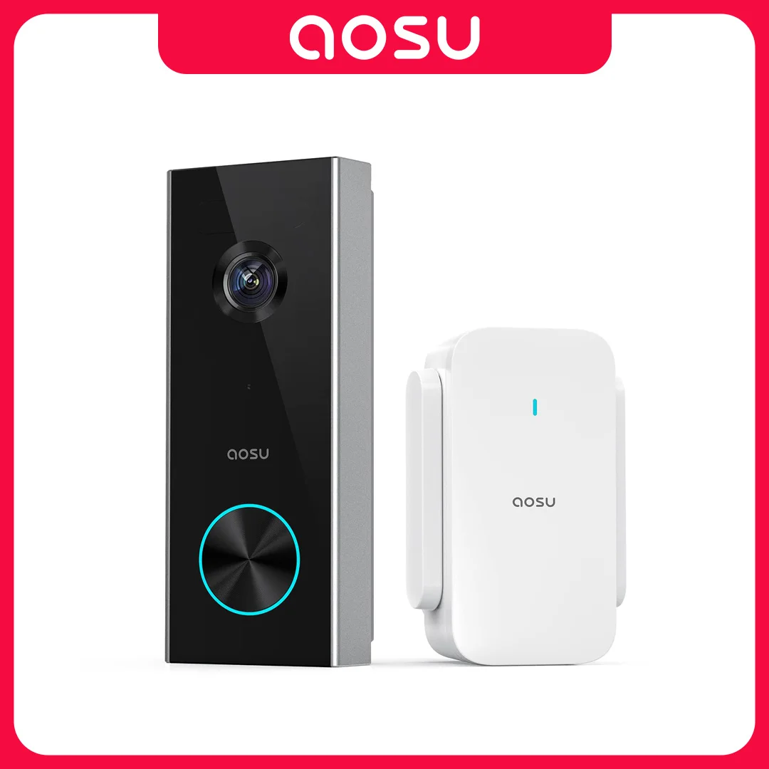 AOSU 3MP Wireless Video Intercom WiFi Doorbell 5000mAh Battery