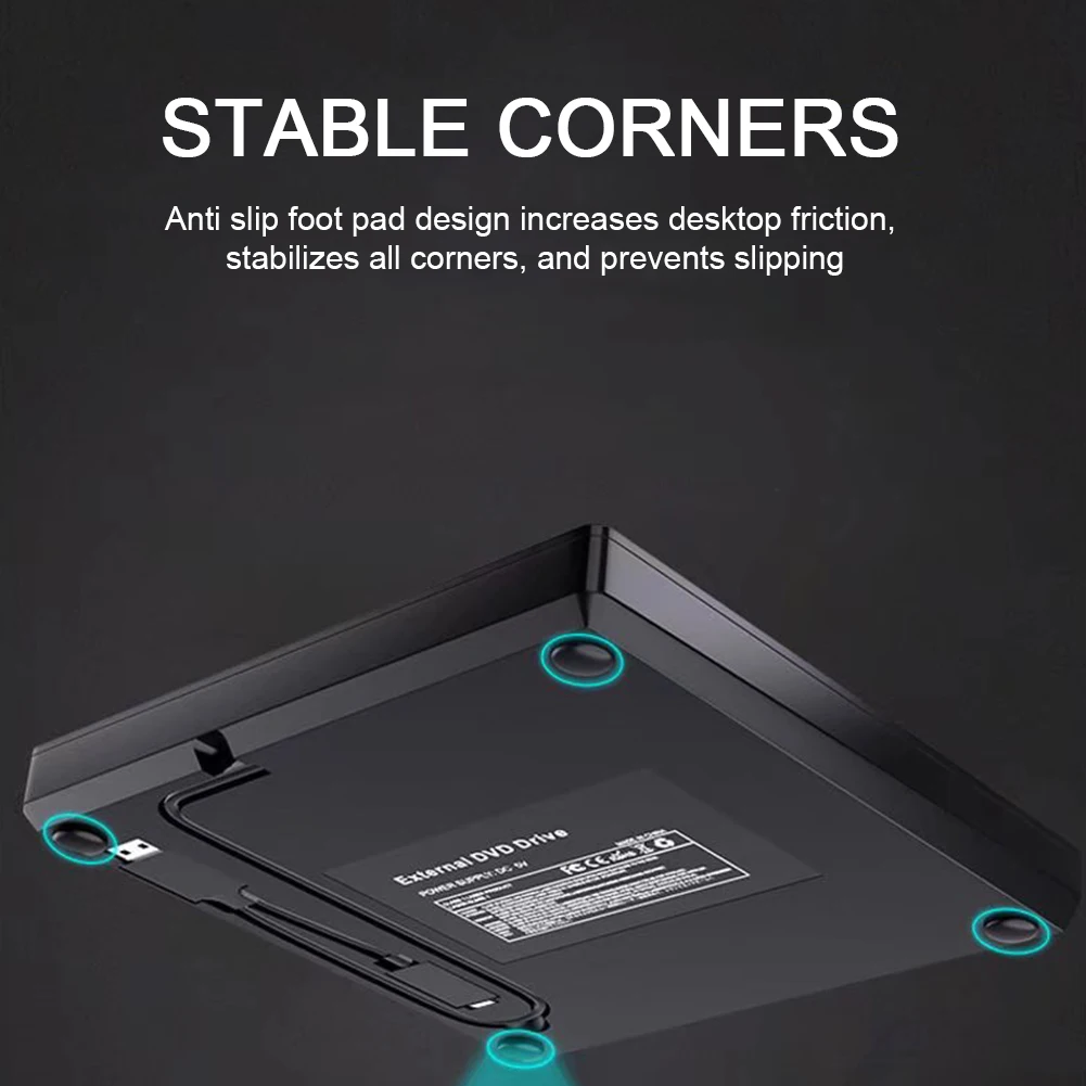 USB 3.0 Type-C DVD Drive External Optical Drives Enclosure Case Portable CD RW DVD Burner Player Enclosure for Desktop Laptop PC