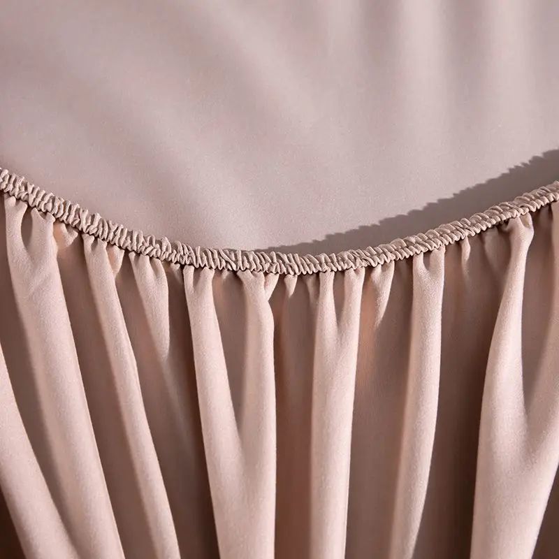 Description Picture 6 of itemSummer Cool Fitted Sheet Ice Silk Full Surrounding Bed Cover Elastic Non slip Rope Bed Sheet Mattress Cover Double bed sheets