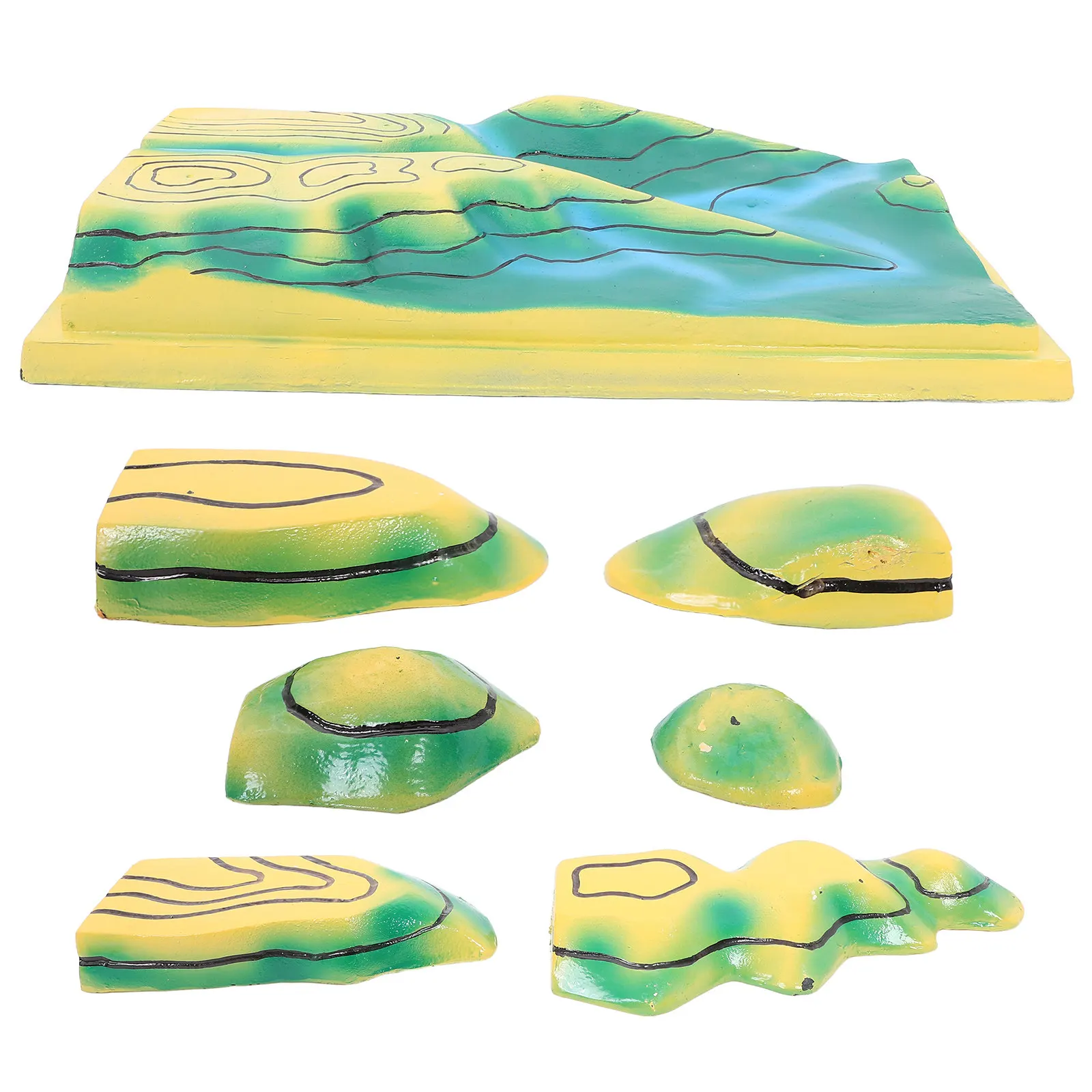 지리 학습을 위한 지형 플라스틱 등고선 지도 과학 박람회 프로젝트 과학 교육 도구 교실 교육 도구