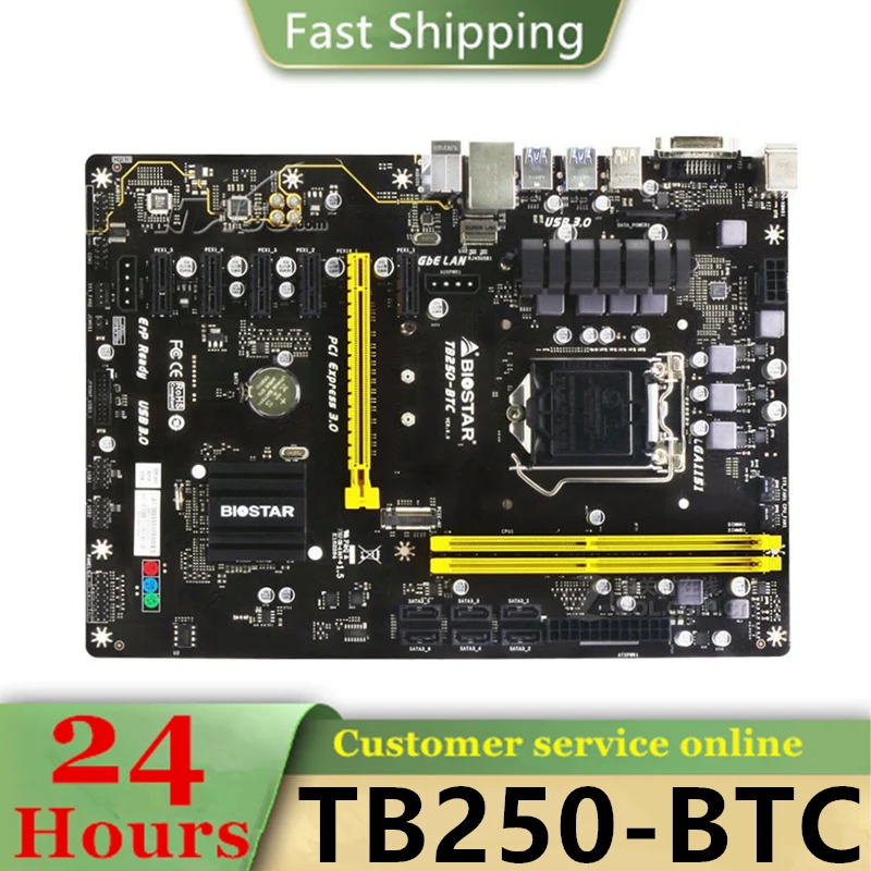 biostar-placa-mae-para-mineracao-b250-btc-tb250-btc-lga1151-6pcie-lga-1151-ddr4-32g-atx