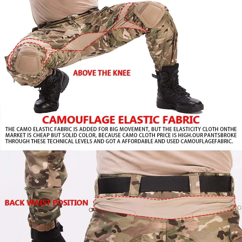 HAN WILD G3-pantalones de camuflaje táctico para hombre, ropa de trabajo militar, para combate, senderismo, escalada, caza