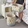 Toys Storage Basket Fabric Folding Large Capacity Storage Bags Cartoon Print Thickened Fabric Drawstring Clutter Storage Basket 1