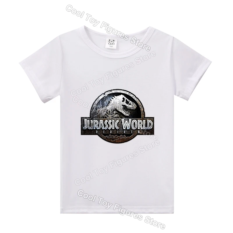 Jurassics World Series Kids Clothes Short Sleeve Summer Hot Movies T-shirt Dinosaur Park Boys Girls Base Top Trend Birthday Gift