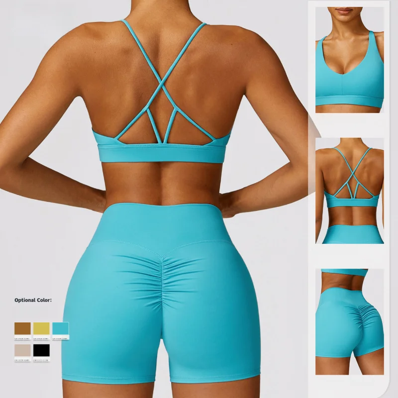 Yoga Set Sports Set Gym Workout Set Sportswear Set Fitness Set Sports Bra Set Yoga Pants Set 2pcs Yoga Sets Naked Feel Gym Set Sporty Tights Woman Outdoor Workout Clothes Strappy Sports Bra High Waist Pants Suits