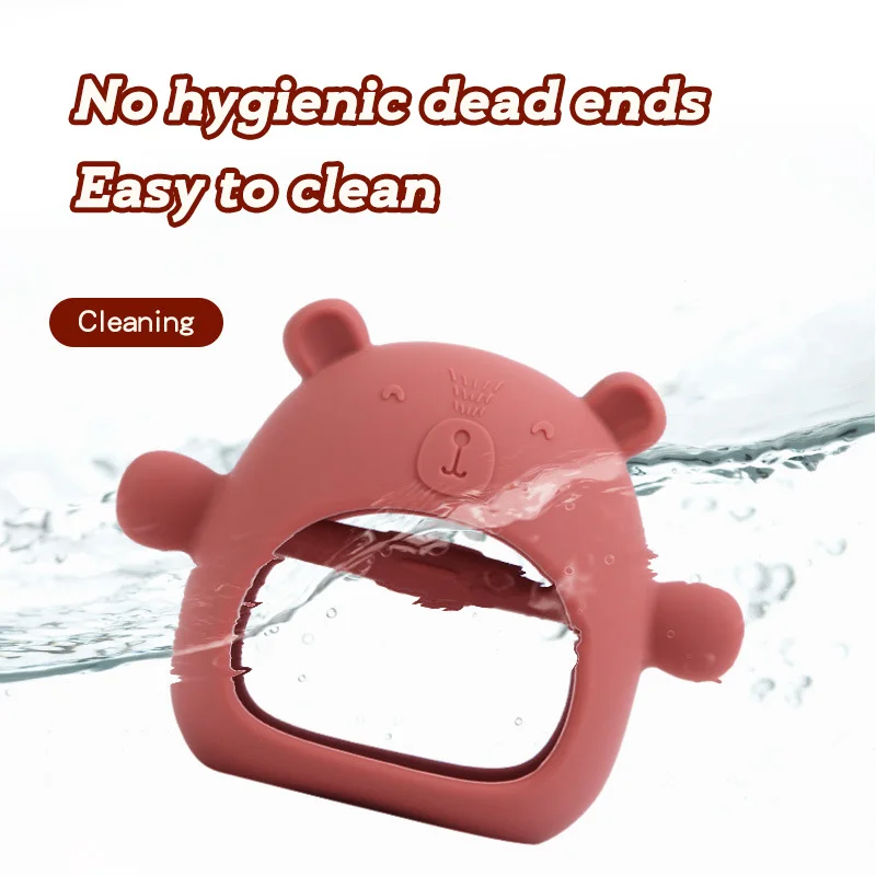 Silicone Teething Toys Teething Toys Bear Silicone Teethers for Baby Newborn Teething Molar Toys For Toddlers Infants 3+ Months Food Grade BPA Free