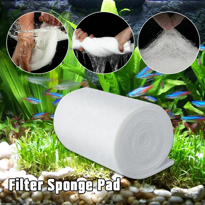 

Aquarium Accessories Fish Tank Filter Sponge Reusable Cotton Filter Pad Pond Skimmer Foam White Aquarium Filter Media