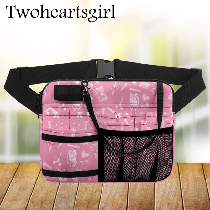 

Twoheartsgirl Practical Nurse Storage Fanny Pack Casual Belt Organizer Pocket Multi Compartment Waist Shoulder Medica Care Pouch