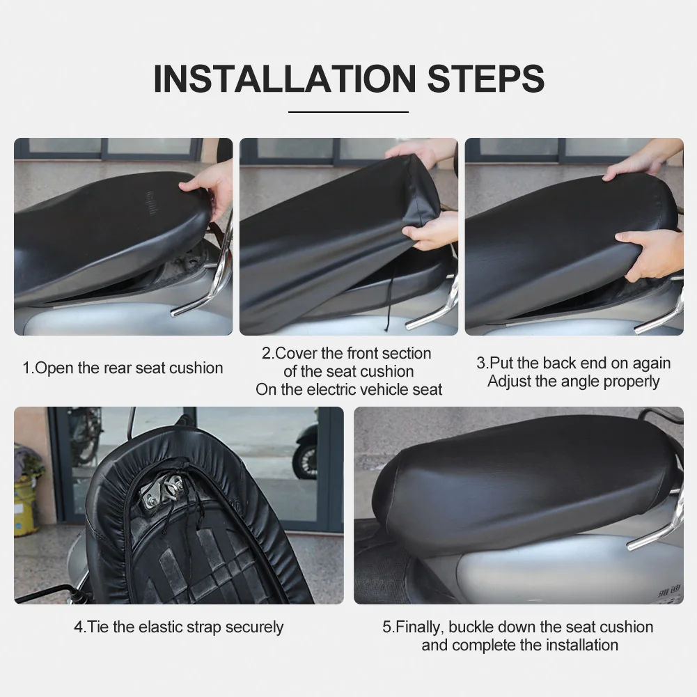 Motorcycle Seat Cover 1Pc 92x55CM Leather Waterproof Dustproof Sunscreen Motorbike Scooter Cushion Seat Cover Protector motorcycle seat covers