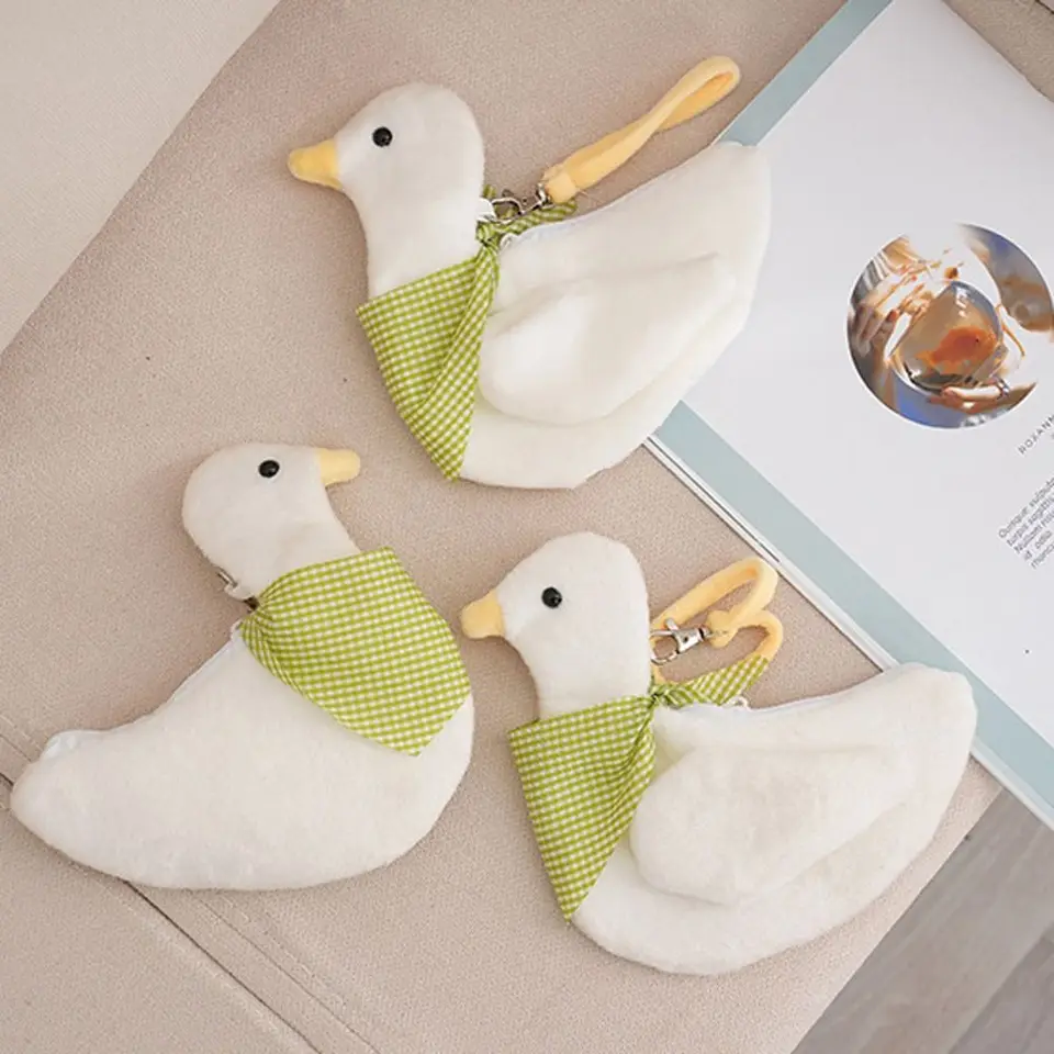  2Packs Duck Wallet,Canvas Duck Coin Purse Keychain