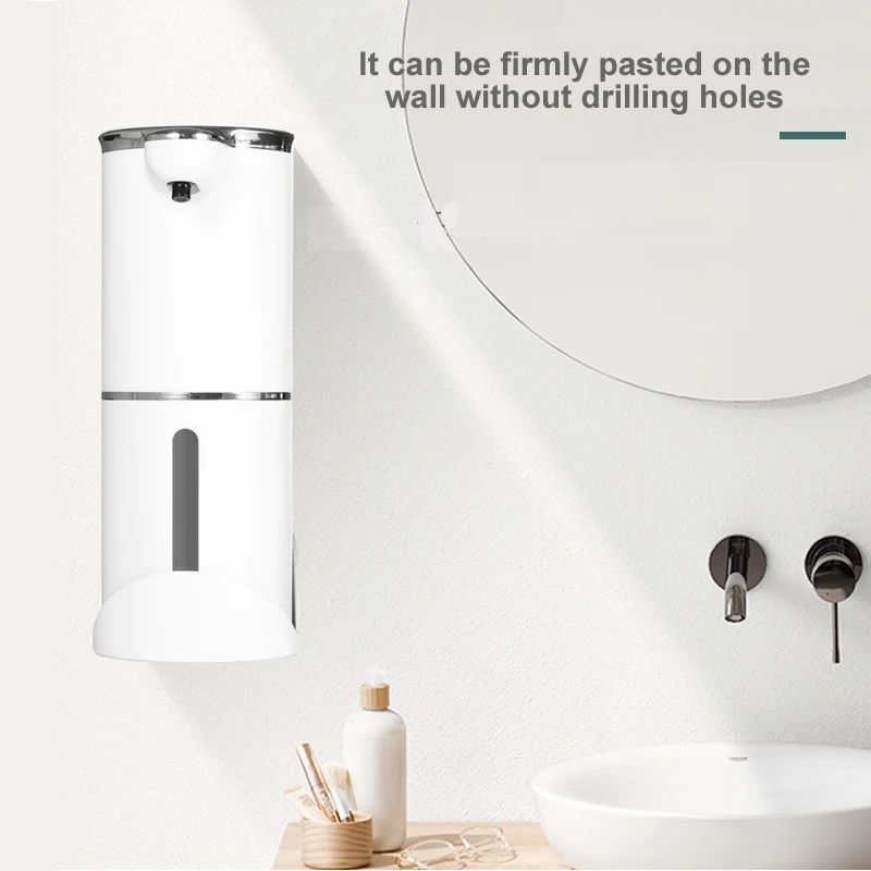 [Automatic Soap Dispenser] USB rechargeable non-contact automatic 340ml soap dispenser motion sensor, wall mounted