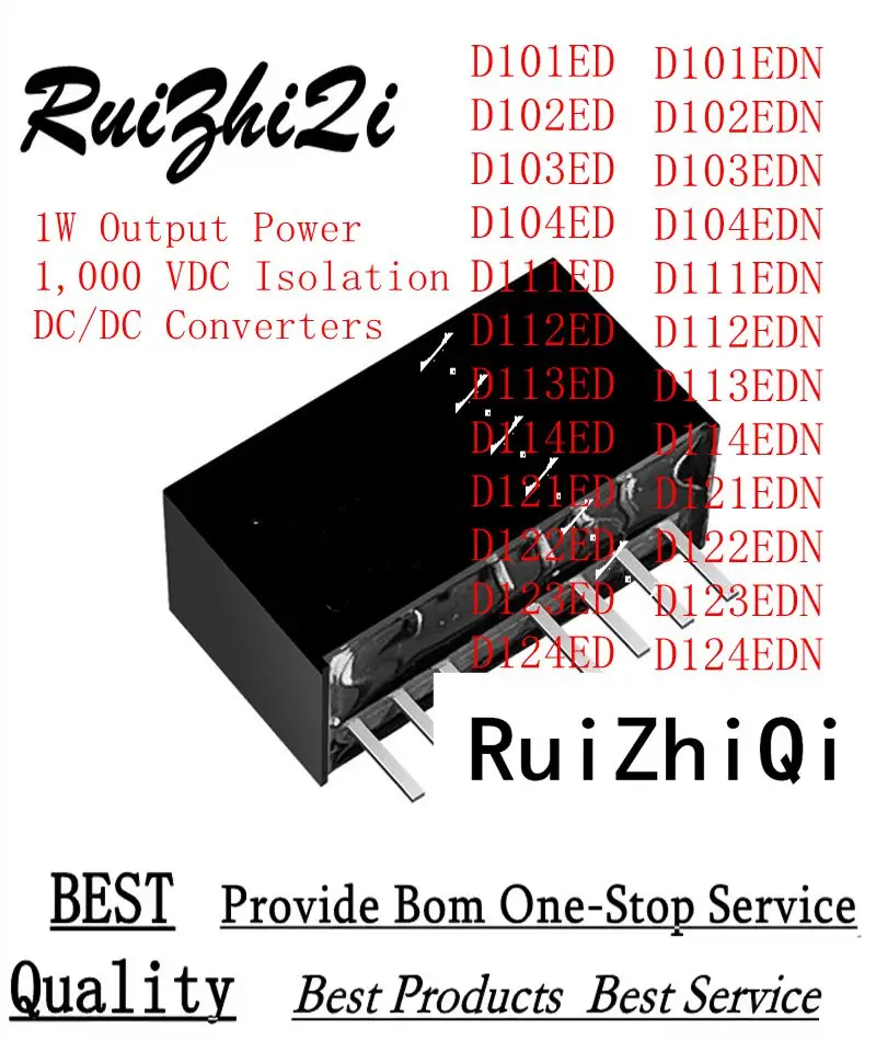 

10PCS/LOT D101ED D102ED D103ED D104ED D111ED D112ED D113ED D114ED D121ED D122ED D123ED D124ED 1W 1000VDC SIP DC/DC CONVERTERS
