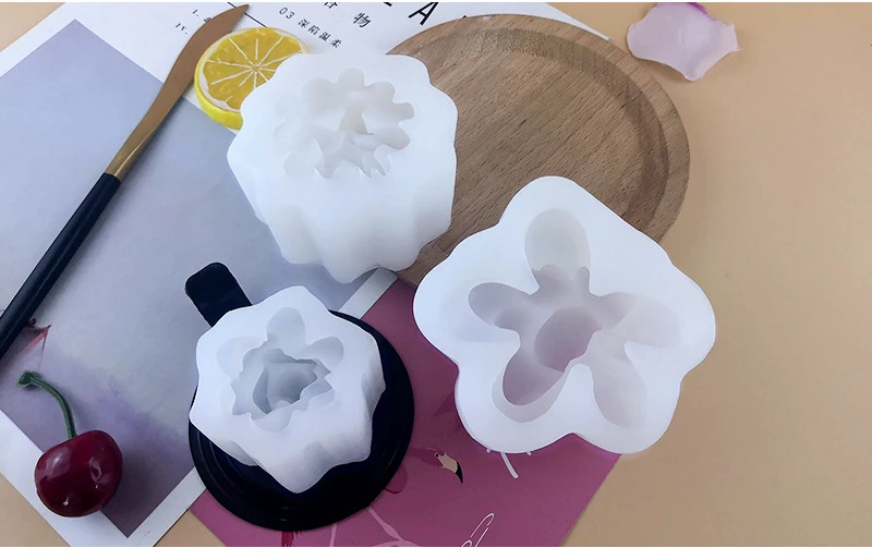 Description Picture 5 of itemDIY Succulent Cactus Scented Candle Molds Cute Simulation Plant Silicone Mold Flower Plaster Soap Aromatherapy Candle Making