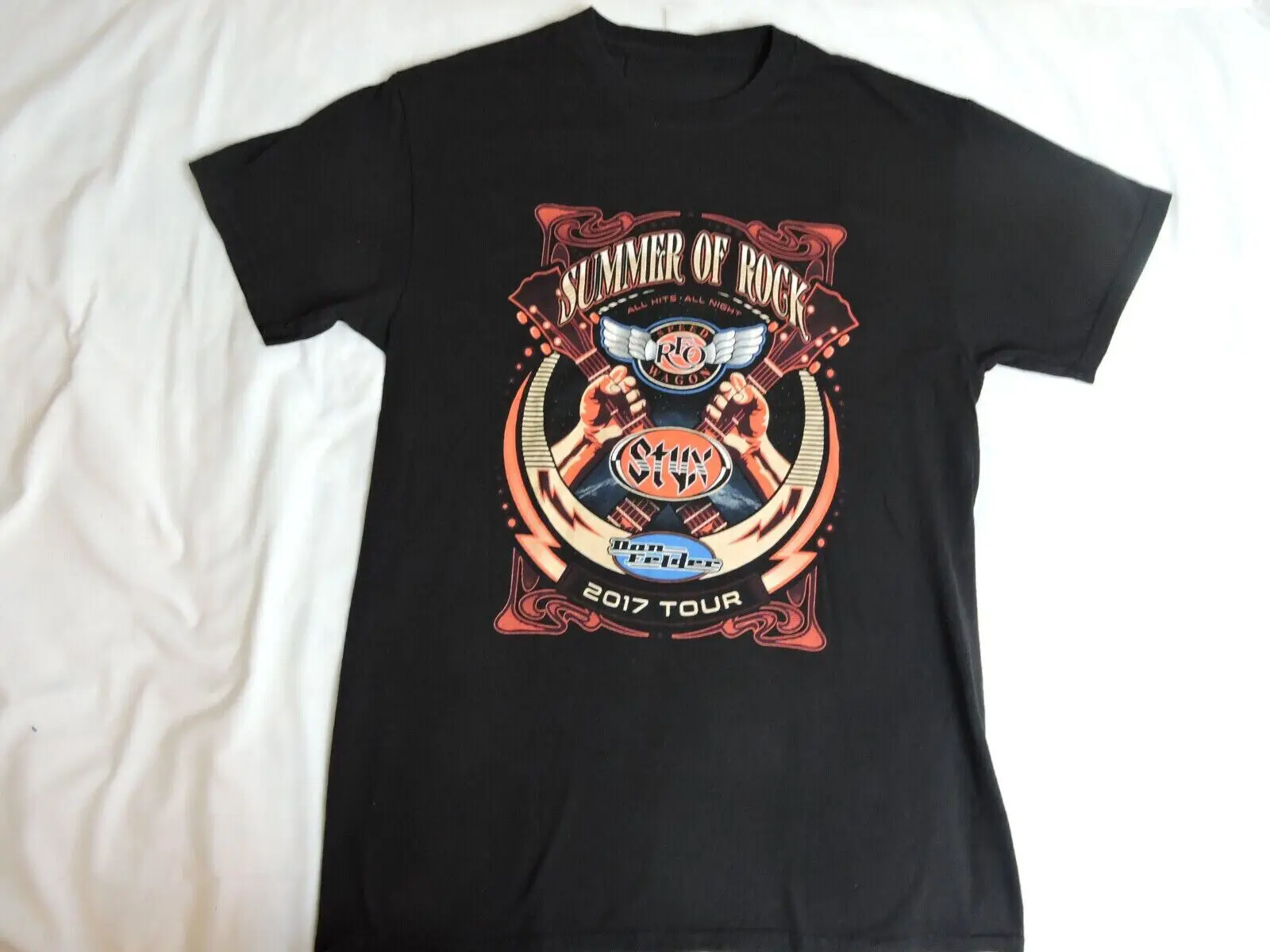Summer Of Rock 2017 Tour T Shirt Styx Reo Speedwagon Concert Band T963