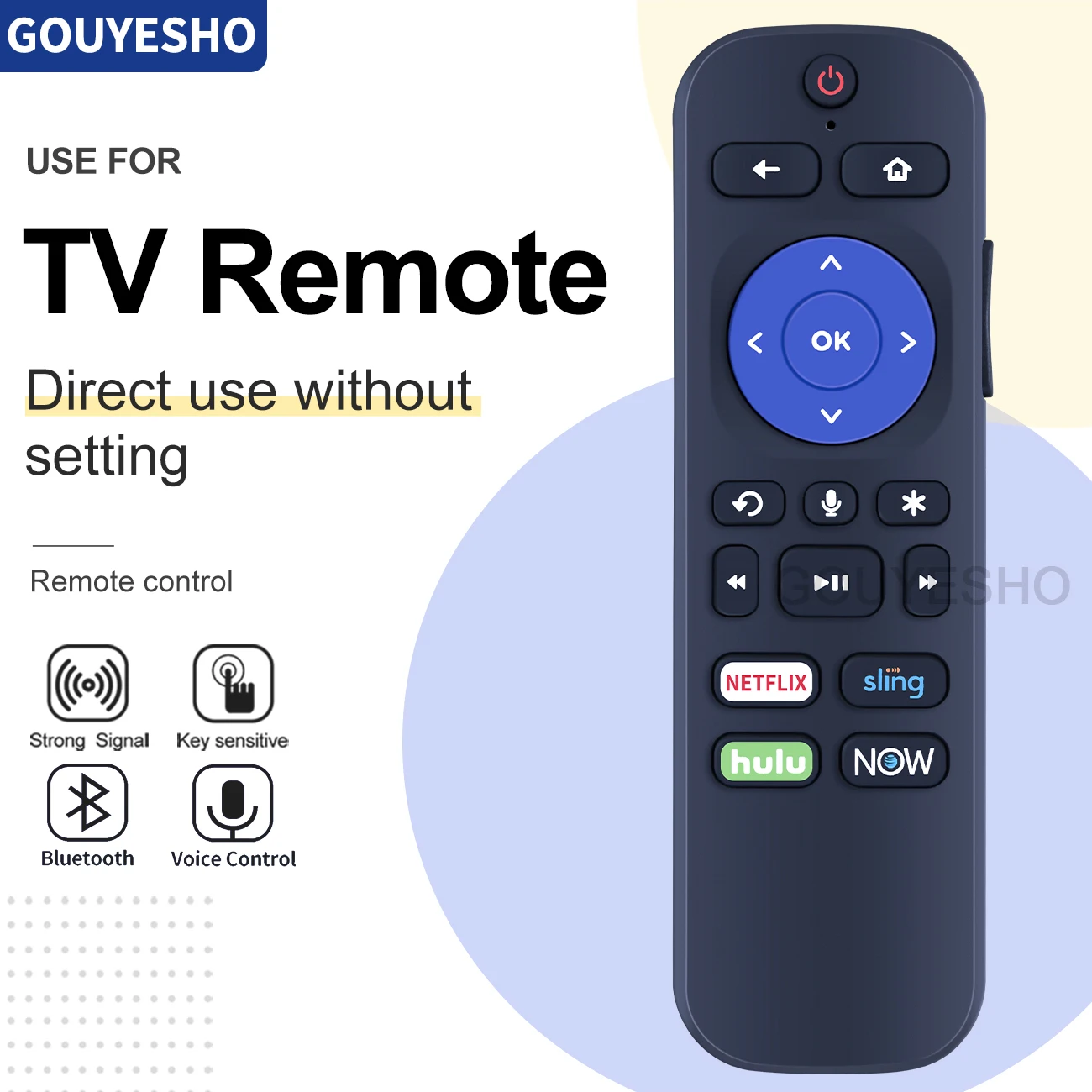 Rc-Al2 3226000284 Telecomando Vocale Per Roku Streaming Box Jack Per Cuffie Rcal2 Tc2-Rcb14 Fernbedienung