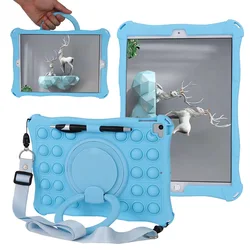 Kids Tablet Protective Case - Durable Cover for iPad10.2 7th 8th 9th (SkyBlue - belt)