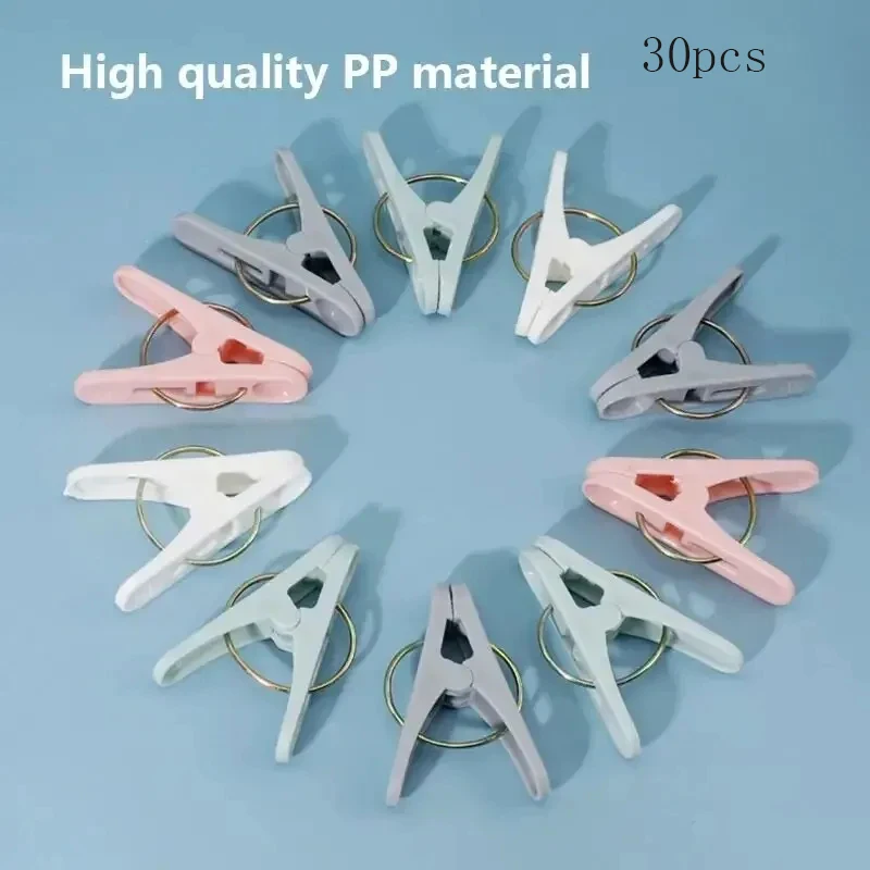 Windproof Clothespins 30pcs Windproof Clothespins Air Drying Clothes Socks Underwear Fixed Pins For Household Small Clips Food Snack Bag Sealing Clips