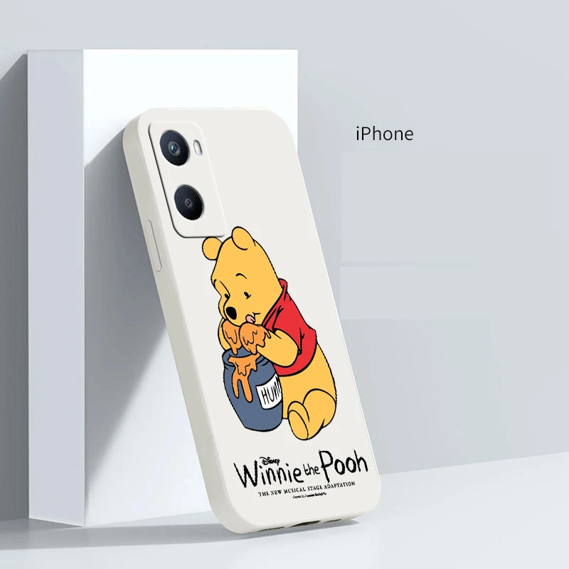 

Disney Pooh Bear Anime For OPPO F21 A54S A53S A52 A33 A31 A16S A11S A9 A5 A1K A12 AX7 A5 Liquid Rope Phone Case