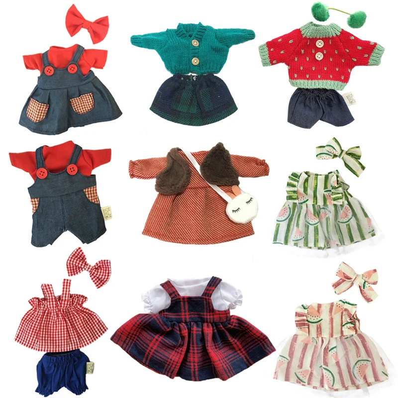 Doll Clothes for Le Sucre Rabbit Plush Toys Denim Dress Sweater Accessories for Stuffed Dolls Gifts Children 30cm/45cm/60cm plush doll accessories,doll clothes accessories,doll clothes,doll accessories