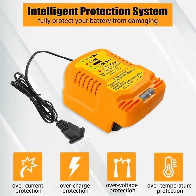 디월트 배터리 20V 18V 60V DCB200 DCB203 DCB204 DCB205 DCB206 DCB207 리튬 이온 배터리 휴대용 충전기
