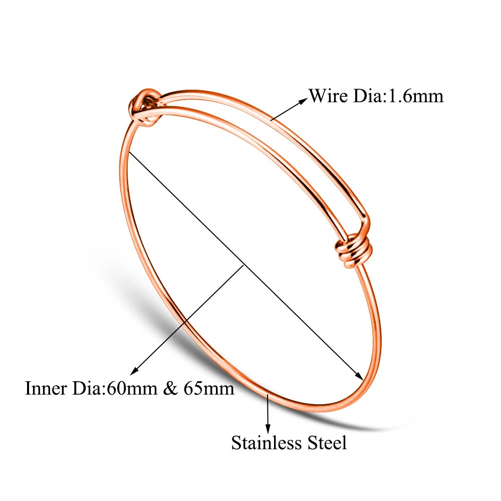 50pcs 50mm 55mm 60mm 65mm 1.6mm Thick Stainless Steel Bangle Bracelet Cuff Bracelet Expandable Wrist Bangle 3 Colors bangle bracelet,stainless steel bracelet