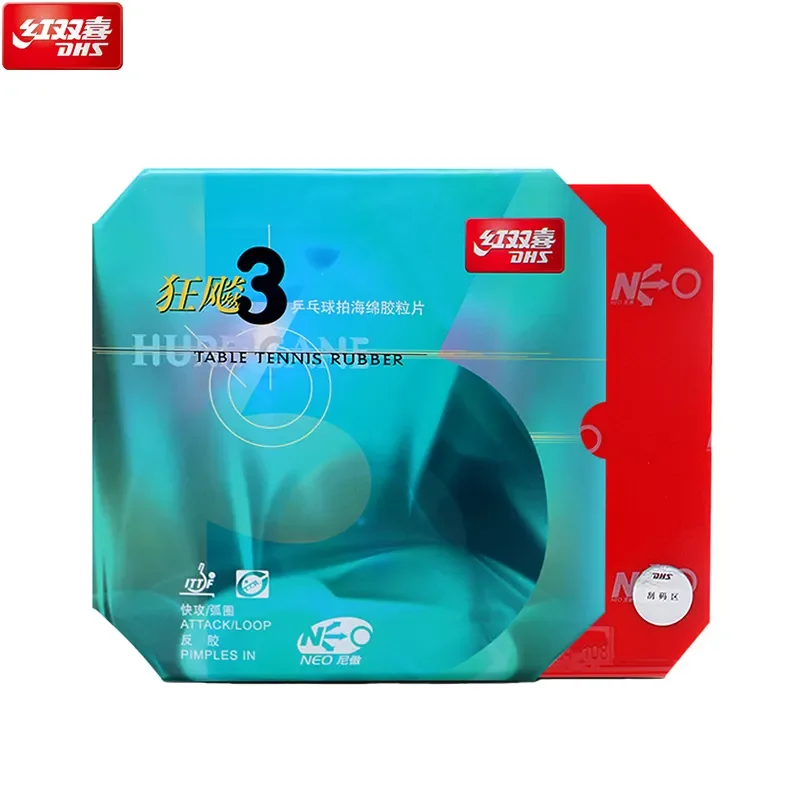 DHS NEO Hurricane 3 Table Tennis Rubber Sheet Ping Pong Rubber Original DHS Ping Pong Sponge