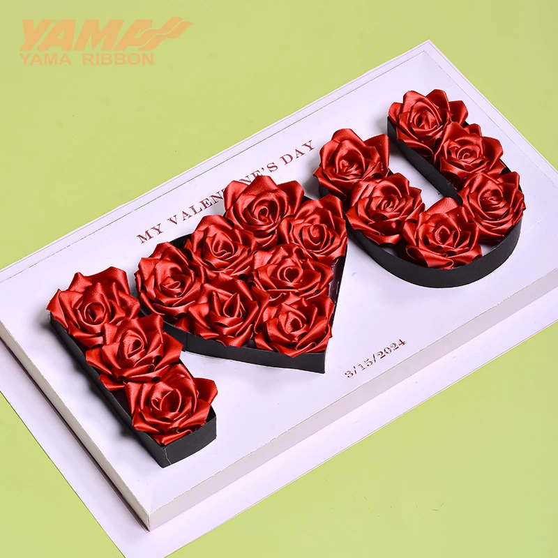 YAMA 수제 공예 포장용 더블 새틴 리본, 웨딩 장식 선물, 단색 리본, 롤 당 10 야드, 9, 16, 22, 25, 38mm