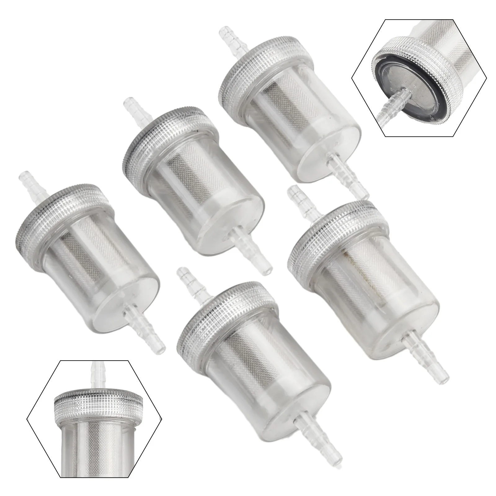 

5pcs 77mm Diesel In-Line Fuel Filter Kit For Webasto For Eberspacher Air Heater Diesel Transparent Plastic 4mm Inline Fuel Filte