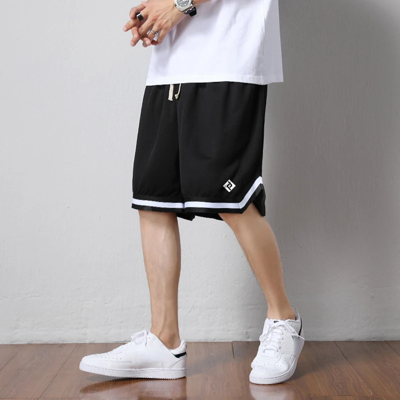 EBAIHUI Basketball Shorts Men's American Retro Hip Hop High Street Casual Sweatpants Male Harajuku Style Oversized Short Pants