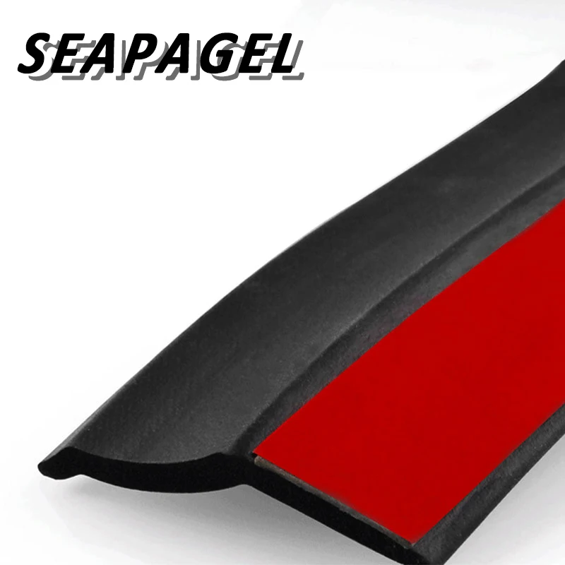 Universal Car Front Bumper Lip Spoiler Rubber Skirt Strip Body Trim Protector