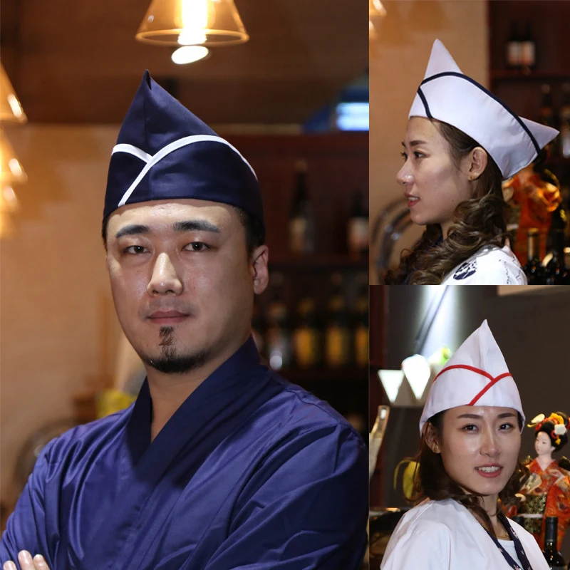 Sushi Restaurant Japanese Chef Boat Cap Men Women Cuisine Chef Hat Hotel Kitchen Cooking Dust-Proof Winehouse Waiter Work Hat chef hat
