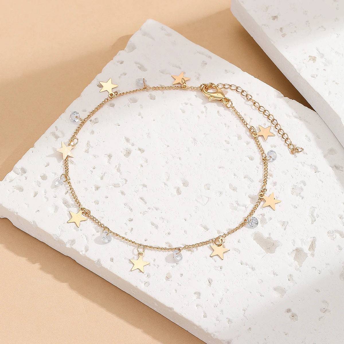 Zircon Star Anklets For Women Girls Summer Beach Foot Jewelry Fashion Birthday Party Gift ankle chains cubic zirconia anklet fashion accessories