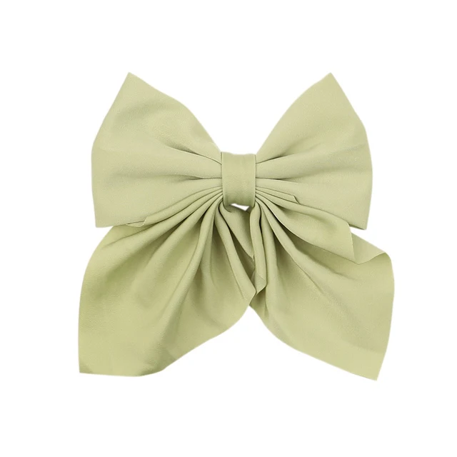 New Sweet Bow Hairpins Solid Color Bowknot Hair Clips For Girls Satin Butterfly Barrettes Duckbill Clip Kids Hair Accessories 9