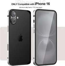 Cosmic Orange Aluminum Frame Bumper Case - Premium Phone Accessory - iPhone Air (Silver)