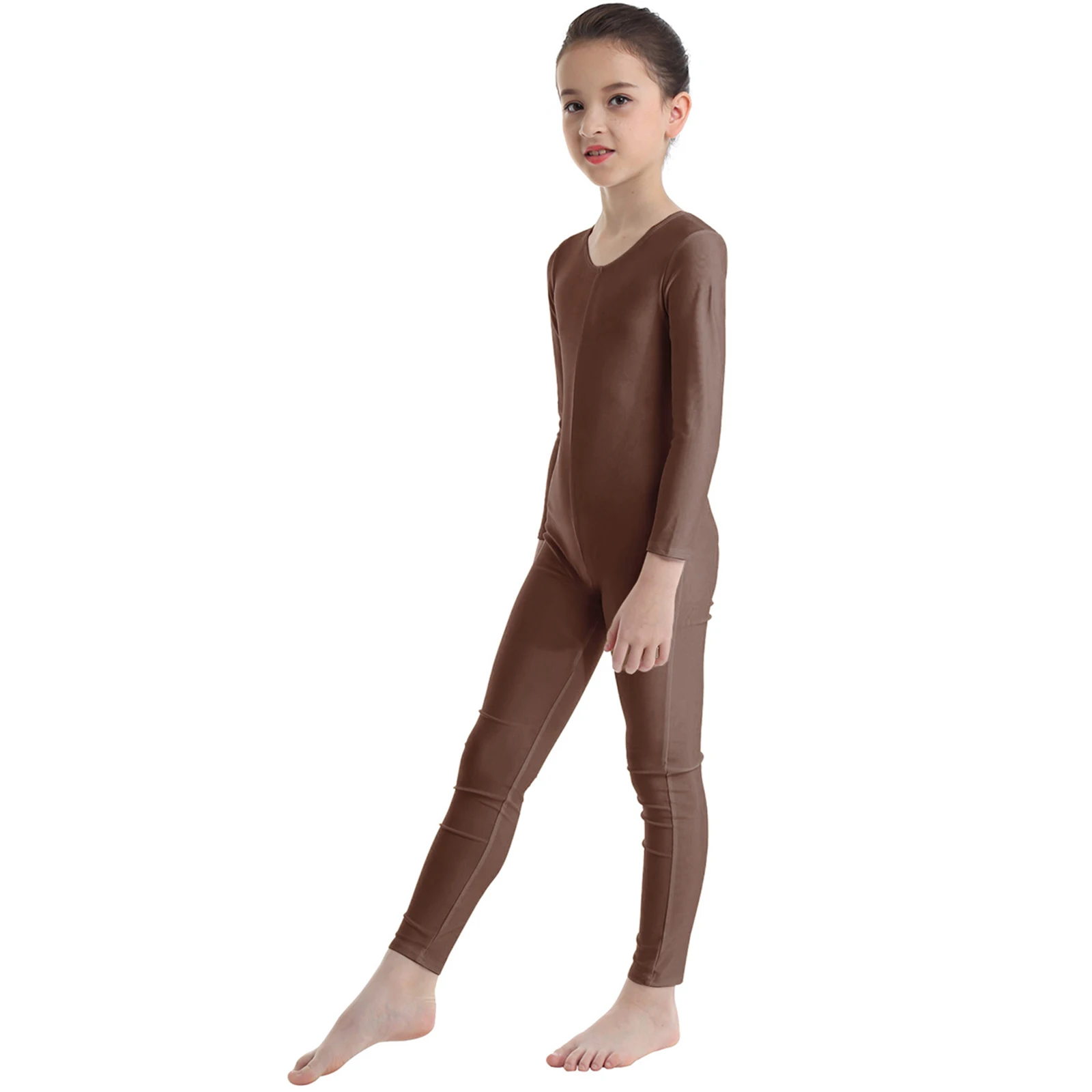 Kids Girls Ballet Dance Gymnastics Leotard Long Sleeve Jumpsuit Unitard Skating Acrobatics Yoga Training Performance Dancewear ballet leotard dance leotard girls dance costumes kids dance tops