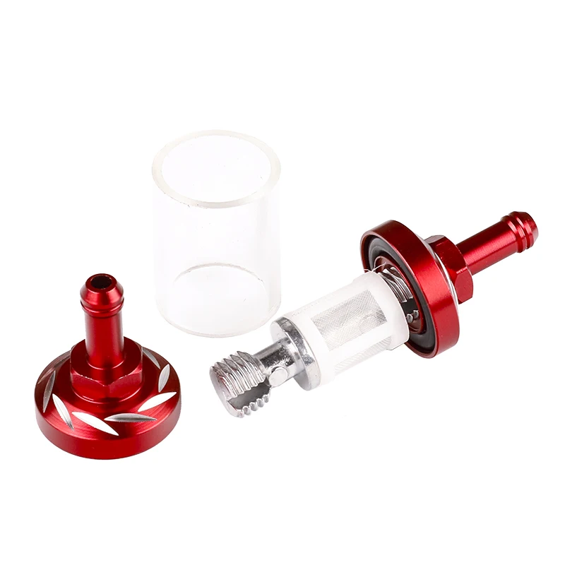 CNC 알루미늄 합금 유리 가스 연료 가솔린 오일 필터 모토, 더트 피트 자전거 125, 140, 150, 160cc CRF70, 90 110, TTR100, 110, KLX65 용, 8mm
