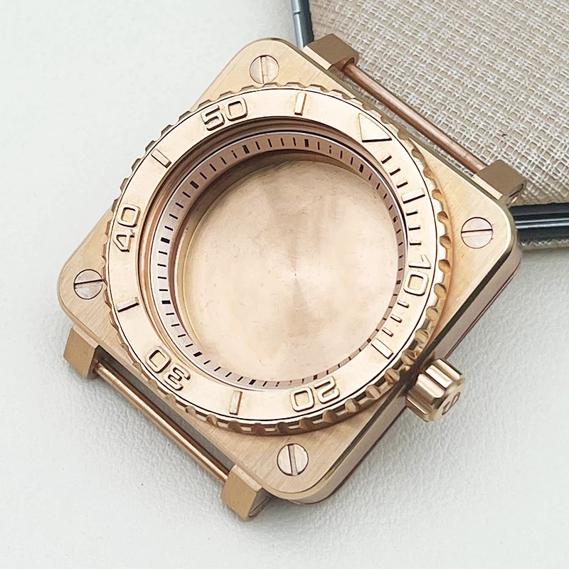 

NH35 case SKX007 square case stainless steel bezel sapphire mirror rose gold fitting NH35 NH36 4R 7S Japan Automatic Movem