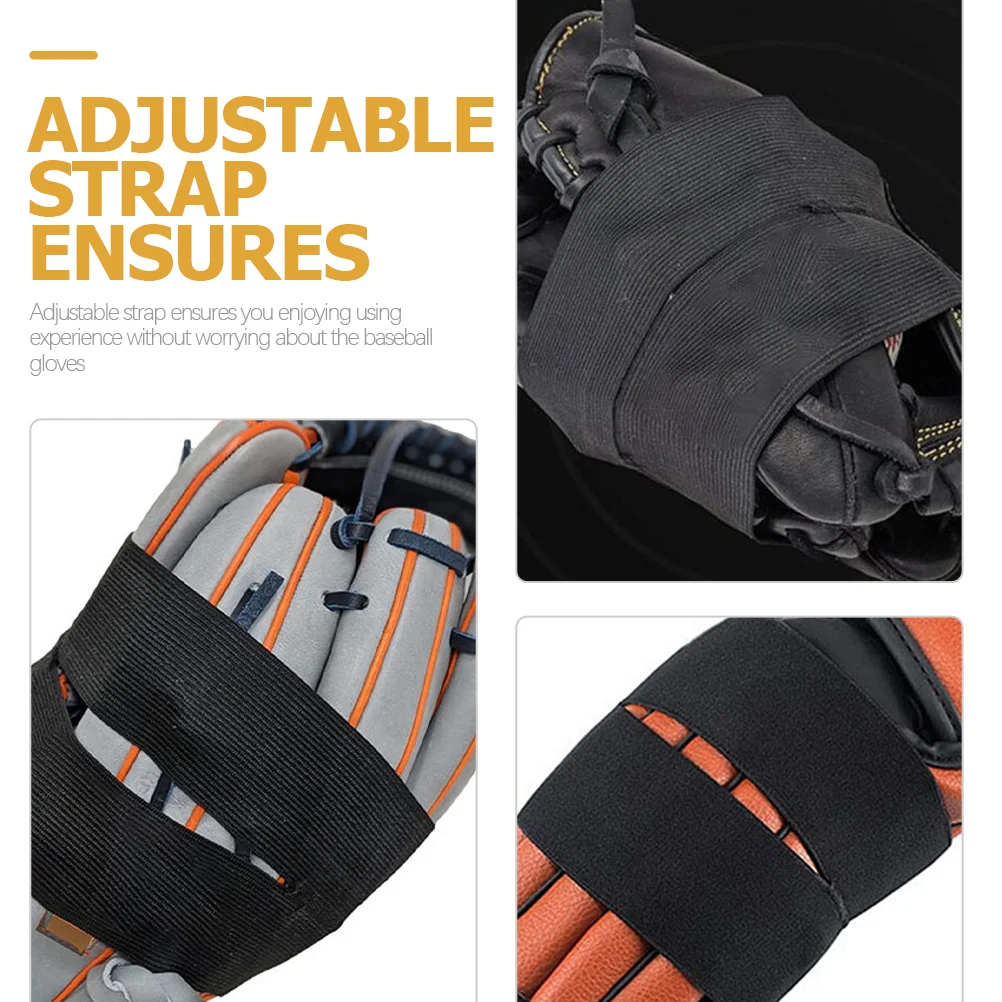 2 Pcs Baseball Glove Strap Reusable Gloves Band Gift Wrapping Polyester Catcher Protector Man for Men