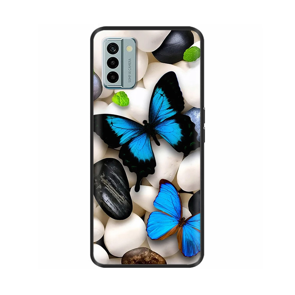 Nokia G22 Cool Silicone TPU Protective Shell - Painted Soft Back Cover with Black Bumper